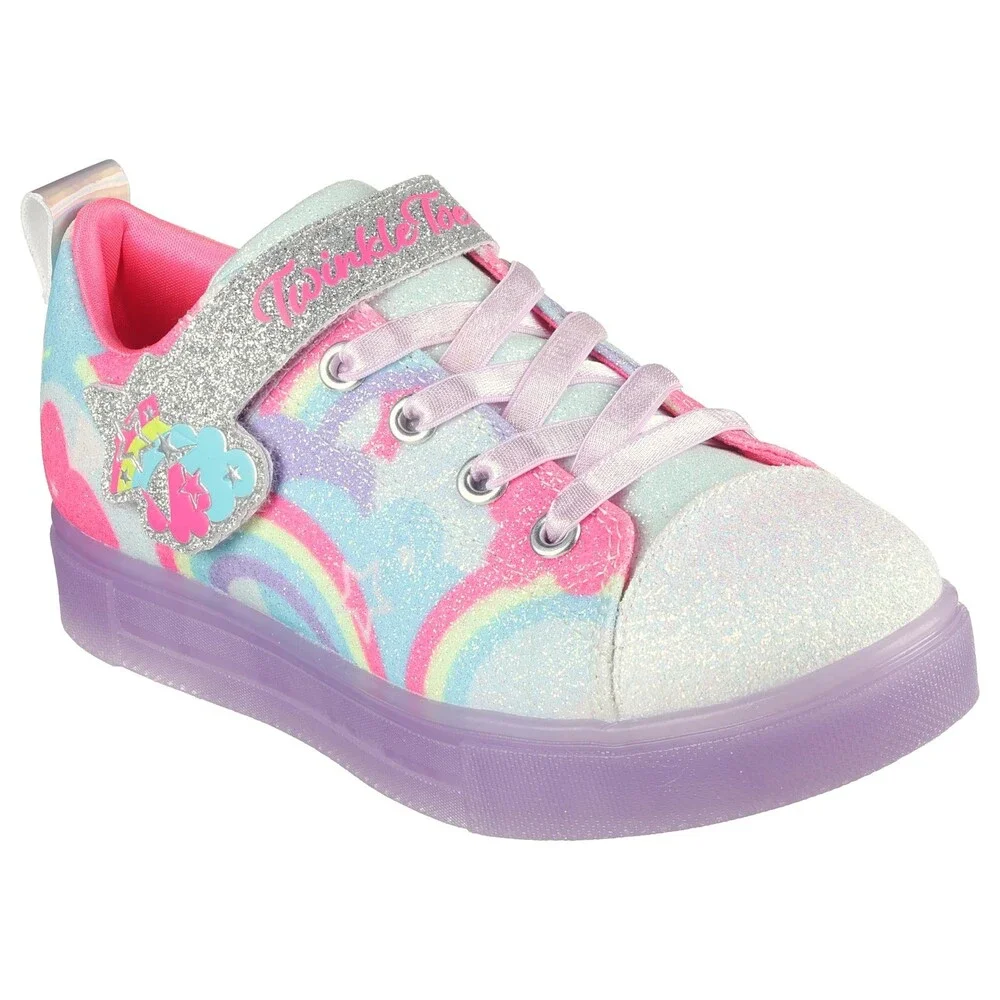 Skechers Twinkle Sparks Ice 2.0 - Shimmering Girls Multi Casual Shoes HTAT1339